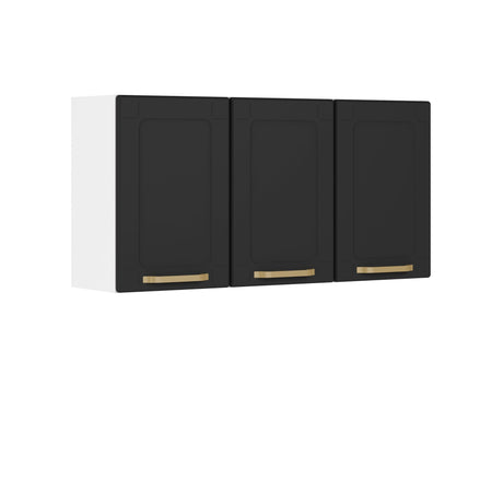 Mueble Superior Negro 105x52cm con Tres Puertas - Muebles Superiores | Bylmo