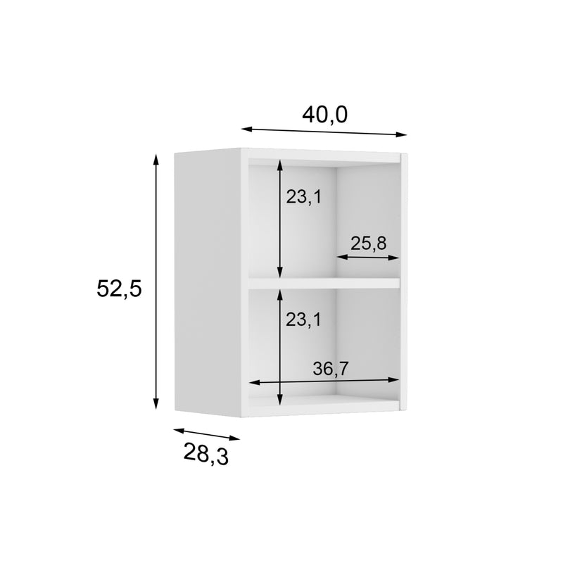 Mueble Superior Blanco 40x52cm Con Tres Puertas