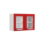 Mueble Superior Rojo 80x52cm Con Tres Puertas