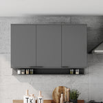 Mueble Superior Gris 120x79.5cm Con Tres Puertas