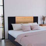 Cabecero Ajustable Neuss Fresno Europeo y Wengue 200x72.3cm para Cama Queen - Cabeceros | Bylmo