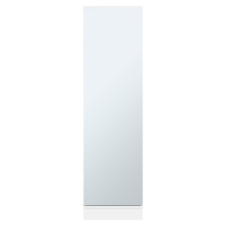 Zapatero de Pared Leto XL Blanco 47x170cm de 5 Niveles con Espejo - Zapateros | Bylmo