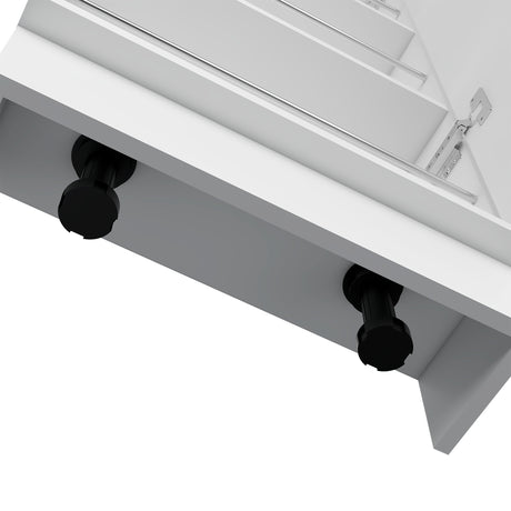 Zapatero de Pared Leto XL Blanco 47x170cm de 5 Niveles con Espejo - Zapateros | Bylmo