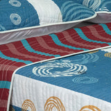 Cubrelecho Español Solicrele Blanco de Círculos Para Cama Doble 140 X 190 Cm - Tendidos y Cubrelechos | Bylmo