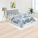 Cubrelecho Español Ambete Lila de Flores Para Cama Semidoble 120 X 190 Cm - Tendidos y Cubrelechos | Bylmo