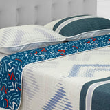 Cubrelecho Español Ambete Azul de Miniprint Para Cama Doble 140 X 190 Cm - Tendidos y Cubrelechos | Bylmo