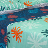 Cubrelecho Español Ambete Azul Oscuro de Círculos Para Cama Doble 140 X 190 Cm - Tendidos y Cubrelechos | Bylmo