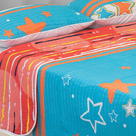 Cubrelecho Español Ambete Salmón de Corazones Para Cama Doble 140 X 190 Cm - Tendidos y Cubrelechos | Bylmo