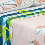 Cubrelecho Español Ambete Beige de Semicírculos Para Cama Semidoble 120 X 190 Cm - Tendidos y Cubrelechos | Bylmo