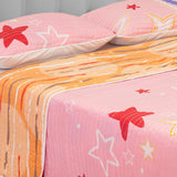 Cubrelecho Español Ambete Naranja de Corazones Para Cama King 200 X 200 Cm - Tendidos y Cubrelechos | Bylmo