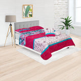 Cubrelecho Español Ambete Blanco y Azul Claro de Mariposas Para Cama King 200 X 200 Cm - Tendidos y Cubrelechos | Bylmo