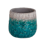 Matera Iris Verde Marino 22x20cm Cónica De Escritorio - Materas y Macetas | Bylmo