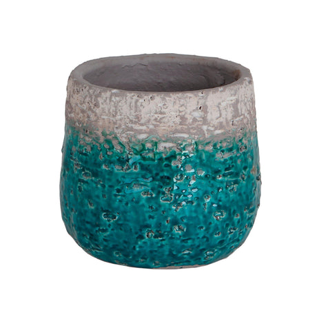 Matera Iris Verde Marino 22x20cm Cónica De Escritorio - Materas y Macetas | Bylmo