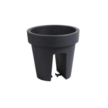 Matera Lofly Railing Antracita 24.5x22.5cm Cónica Para Barandas - Materas y Macetas | Bylmo