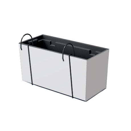 Matera Urbi Case W Blanco 39.5x19.5cm Rectangular Para Barandas - Materas y Macetas | Bylmo