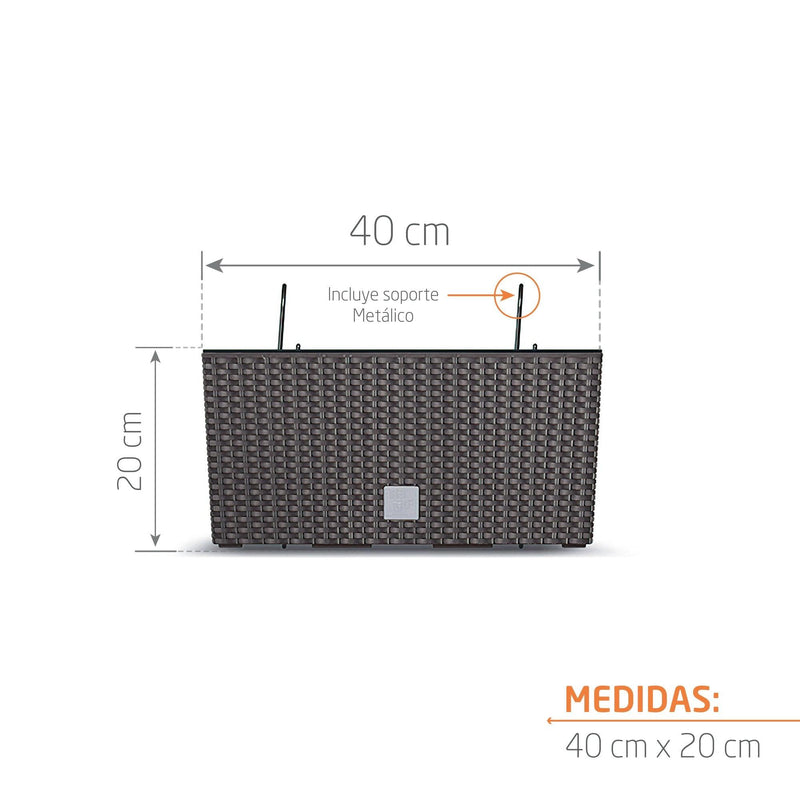 Matera Rato Case W Cafe 39.5x19.5cm Rectangular Para Barandas