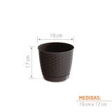 Matera Ratolla Round Cafe 19x16.5cm Cónica De Escritorio - Materas y Macetas | Bylmo