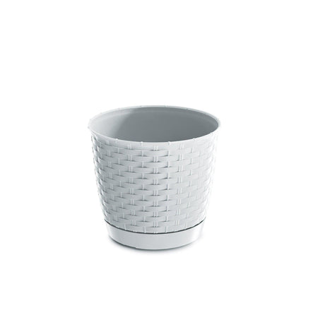 Matera Ratolla Round Blanco 25x21.9cm Cónica De Escritorio - Materas y Macetas | Bylmo