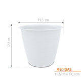 Matera Furu Blanco 19.5x17.3cm Cónica De Escritorio - Materas y Macetas | Bylmo