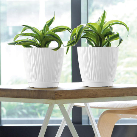 Matera Sandy P Blanco 18.8x17.5cm Cónica De Escritorio - Materas y Macetas | Bylmo