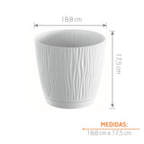 Matera Sandy P Blanco 18.8x17.5cm Cónica De Escritorio - Materas y Macetas | Bylmo