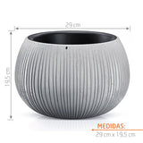 Matera Beton Bowl Gris Concreto 29x19.5cm Cónica De Escritorio - Materas y Macetas | Bylmo