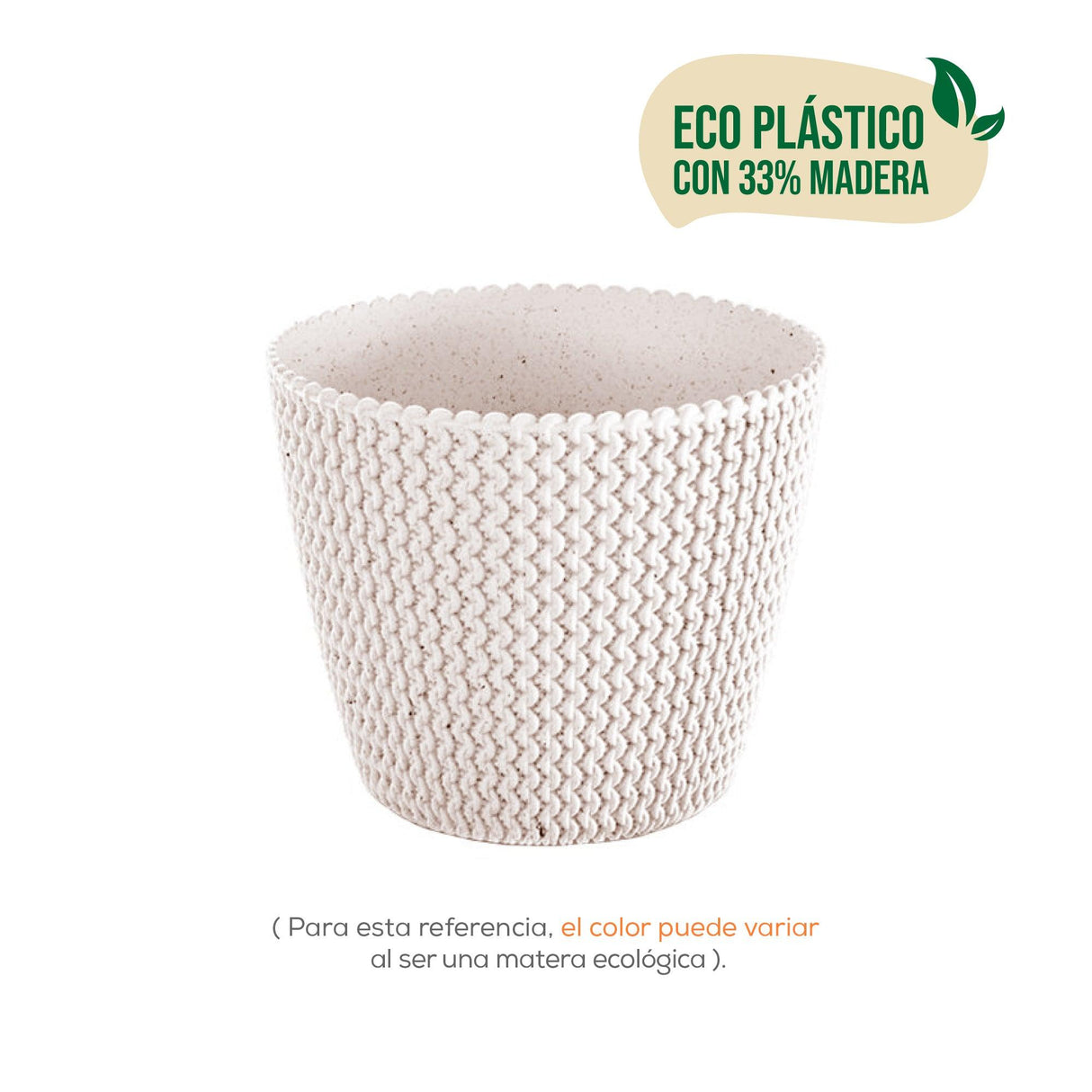 Matera Splofy Eco Blanco 21.8x18.4cm Cónica De Escritorio - Materas y Macetas | Bylmo
