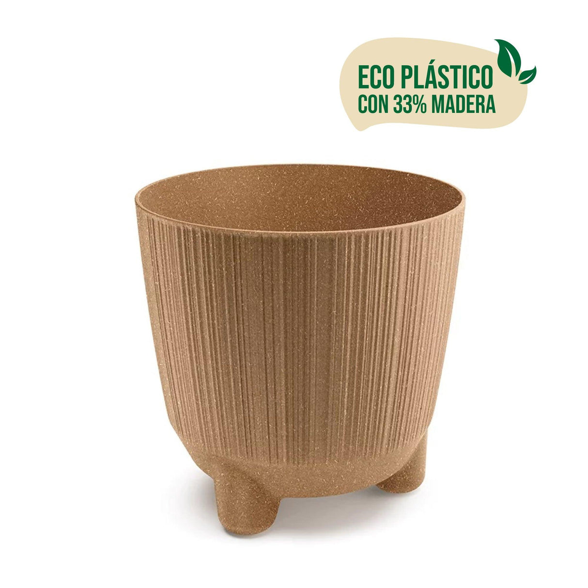 Matera Ryfo N Eco Cafe Claro 19.5x19.4cm Cónica De Escritorio - Materas y Macetas | Bylmo