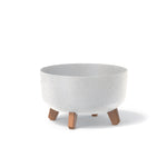 Matera Gracia Round Low Eco Wood Blanco 28.5x17.7cm Cónica Tradicionales De Piso