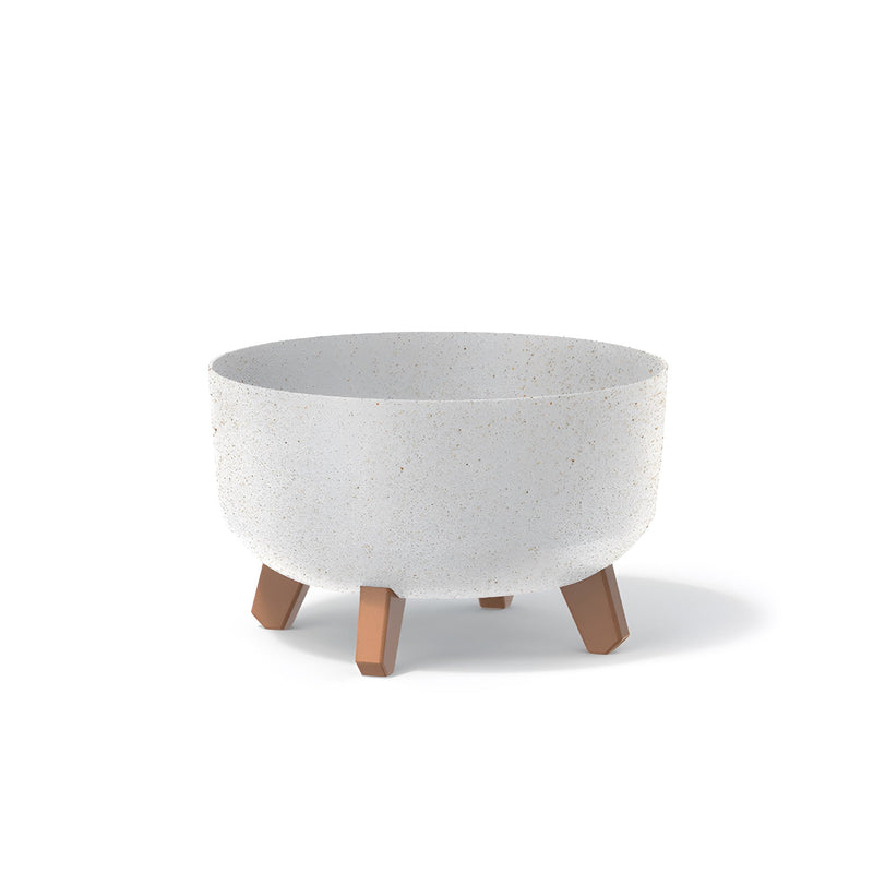 Matera Gracia Round Low Eco Wood Blanco 28.5x17.7cm Cónica Tradicionales De Piso