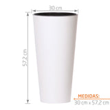 Matera Tubus Blanco 30x57.2cm Cónica Tradicionales De Piso - Materas y Macetas | Bylmo