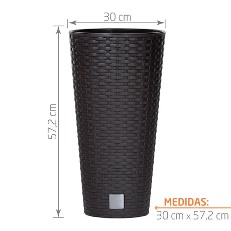Matera Tubus Rato Cafe 30x57.2cm Cónica Tradicionales De Piso - Materas y Macetas | Bylmo