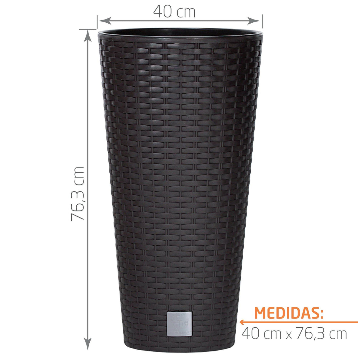 Matera Tubus Rato Cafe 40x76.3cm Cónica Tradicionales De Piso - Materas y Macetas | Bylmo