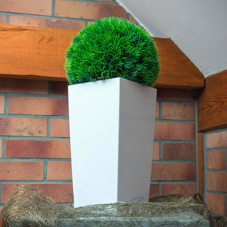 Matera Urbi Blanco 14x26.5cm Cuadrada Tradicionales De Piso - Materas y Macetas | Bylmo