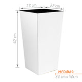 Matera Urbi Blanco 22x42cm Cuadrada Tradicionales De Piso - Materas y Macetas | Bylmo