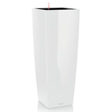 Matera Cubico Blanco 40x105cm Cuadrada Tradicionales De Piso Con Sistema de Riego Automático - Materas y Macetas | Bylmo