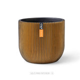 Matera Conic Round Groove Oro 24x21cm Cónica De Escritorio - Materas y Macetas | Bylmo