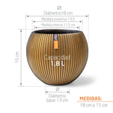 Matera Ball Groove Oro 18x15cm Cónica De Escritorio - Materas y Macetas | Bylmo