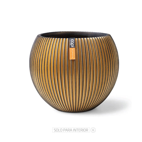 Matera Ball Groove Oro 21x19cm Cónica De Escritorio - Materas y Macetas | Bylmo