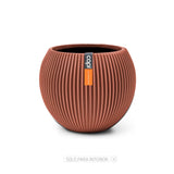 Matera Ball Groove Rojo 18x15cm Cónica De Escritorio - Materas y Macetas | Bylmo