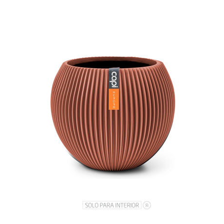 Matera Ball Groove Rojo 18x15cm Cónica De Escritorio - Materas y Macetas | Bylmo