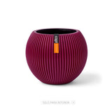 Matera Ball Groove Morado 18x15cm Cónica De Escritorio - Materas y Macetas | Bylmo