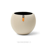 Matera Ball Groove Beige 18x15cm Cónica De Escritorio - Materas y Macetas | Bylmo