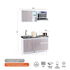 Cocina Integral Ceniza Y Blanco 150x87.5cm Sin Mesón Sin Pozuelo Ambos Izquierda O Derecha