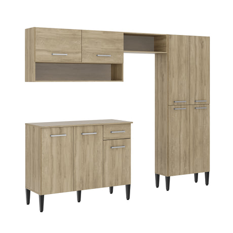 Cocina Integral Roble 105x89cm Con Mesón Sin Pozuelo Sin Perforacion - Cocinas | Bylmo