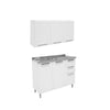 Cocina Integral Blanco 105x85.3cm Con Mesón Con Pozuelo Izquierda