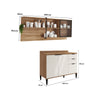 Cocina Integral Beige Y Freijo 200x79.5cm Con Mesón Sin Pozuelo Y Con Cuatro Puertas