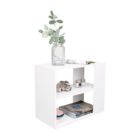 Mesa Auxiliar Garden Blanco 60x50cm Rectangular con Patas - Mesas Auxiliares | Bylmo