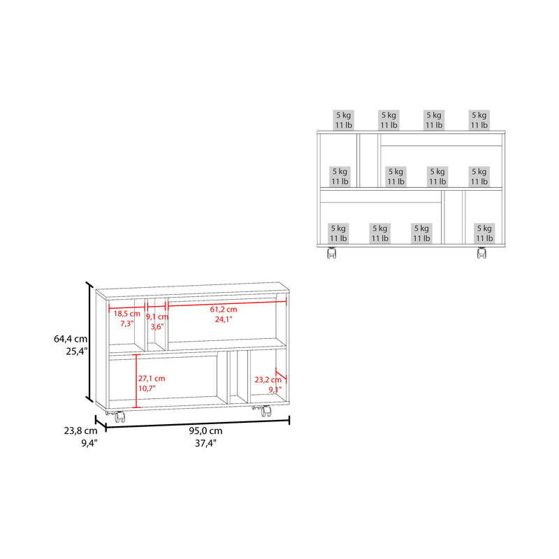 Mesa Auxiliar Joge Bardolino 95x64.5cm Rectangular Con Rectangular