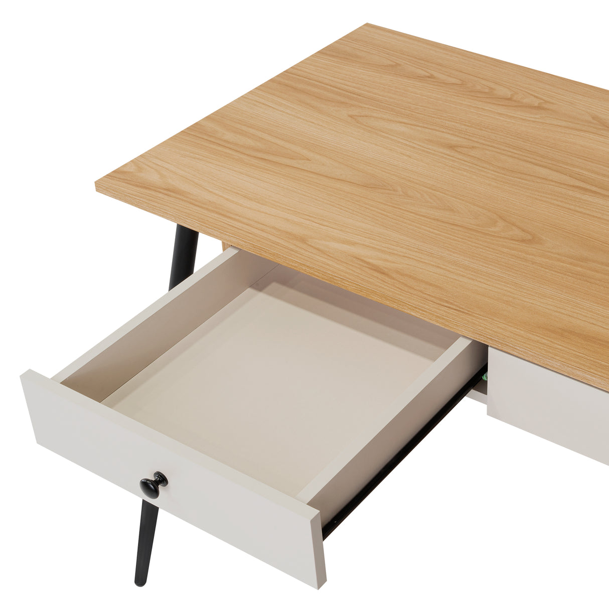 Escritorio Alfari Fresno Europeo Capri 135x133.6cm con Organizador de Libros y Archivador - Escritorios | Bylmo